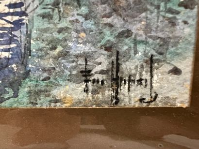 Modern school
Pair of watercolors signed...