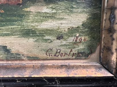 G. BERTRAND
Hunting Dogs 
Oil on paper, signed...