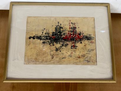 Contemporary school 
Abstract composition
Oil...