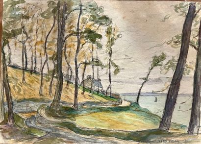 Jean COLLE
Lake landscape
Watercolor on paper,...