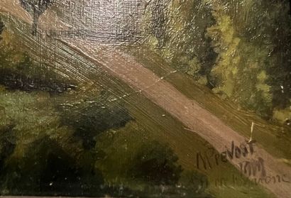 NP PEVOST
Landscape with trees
Oil on cardboard,...