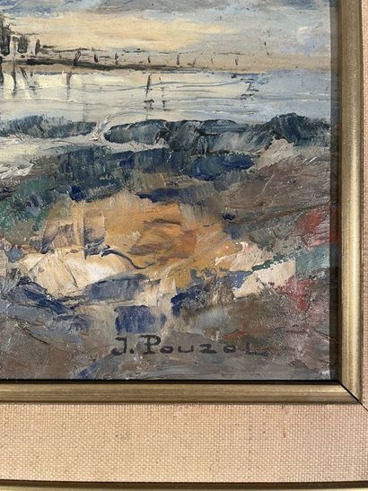 J. POUZOL (20th)
Seaside
Oil on cardboard,...