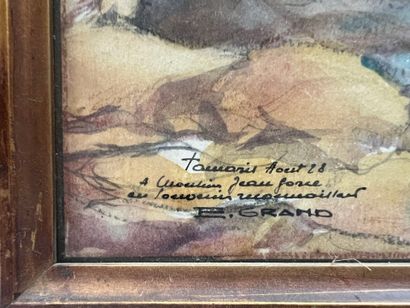 E. GRAND
Tamaris Beach, 1928
Watercolor on...