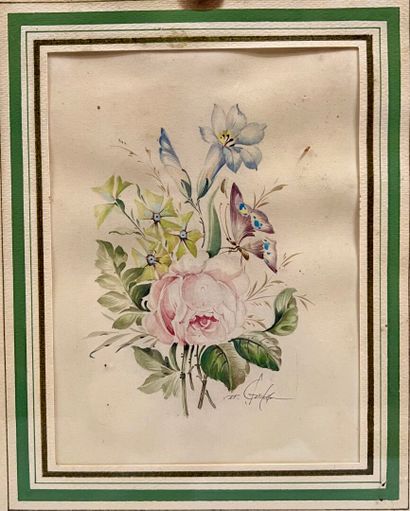Vittorio GUIDOTTI (c.1922) 
Bouquets de fleurs
Pair...