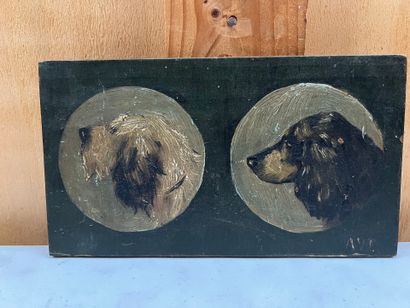 Modern school

Two portraits of dogs

Oil...