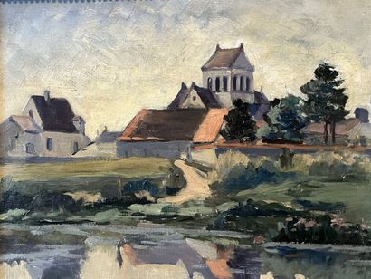 Alfred VEILLET (1882-1958)
Village with church
Oil...
