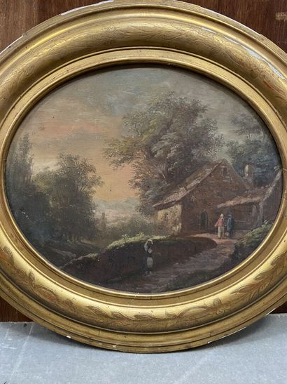 Lot of framed pieces: 
- École moderne, Bateaux...