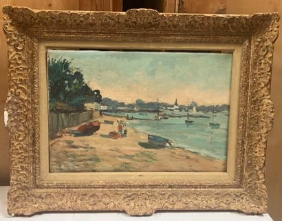 Maurice NEUVEU (XX)
Île-Tudy beach
Oil on...