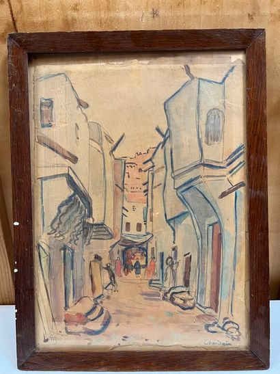 CHANDAIA - M GEORGE
Oriental alley 
Watercolor...