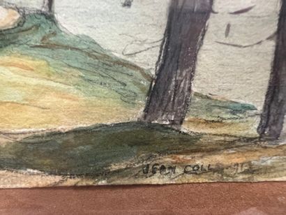 Jean COLLE
Lake landscape
Watercolor on paper,...