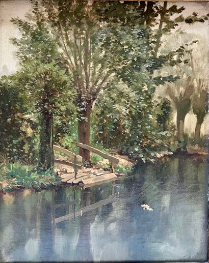 Modern school

Pond in the forest

Oil on...