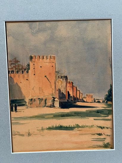 Orientalist school
Ramparts in Morocco
Unsigned...