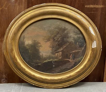 Lot of framed pieces: 
- École moderne, Bateaux...