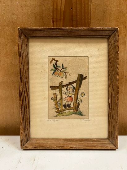 HEMPEL
Little girl catching fruit
Watercolor...
