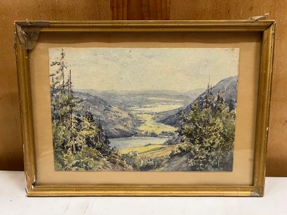 R. BONIS
Mountain landscape
Watercolor on...