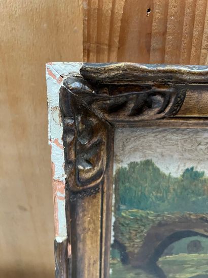 Modern school
Landscape with a bridge
Oil...