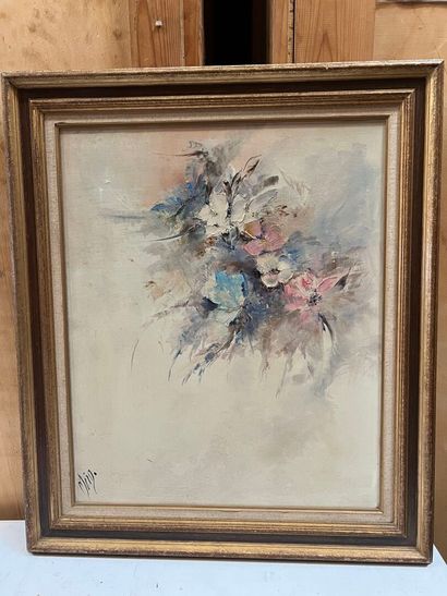 Modern school 
Flowers
Oil on canvas, signed...