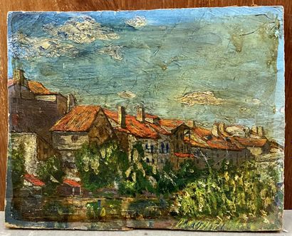 Lot of framed pieces: 
- École moderne, Bateaux...