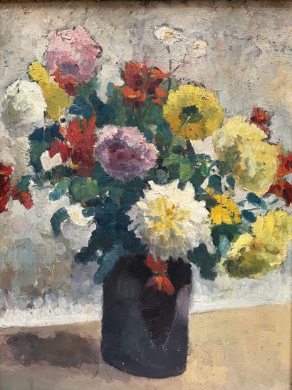 Modern school 
Bouquet of flowers
Oil on...