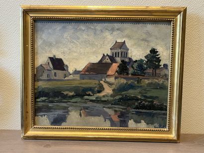 Alfred VEILLET (1882-1958)
Village with church
Oil...