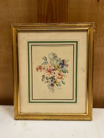 Vittorio GUIDOTTI (c.1922) 
Bouquets de fleurs
Pair...