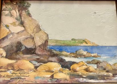 E. GRAND
Tamaris Beach, 1928
Watercolor on...