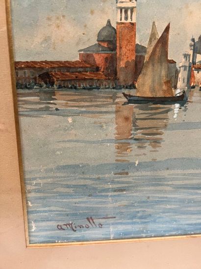 Agnès MINOTTO (1862-1927)
Canal in Venice
Watercolor...