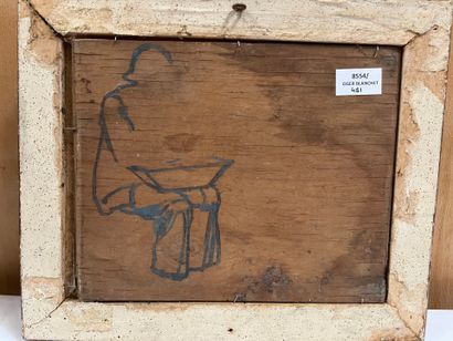 Modern school 
Man with a pipe
Oil on panel,...