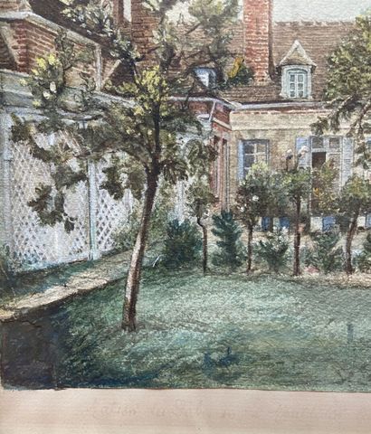 Lot of framed pieces: 
- École moderne, Bateaux...