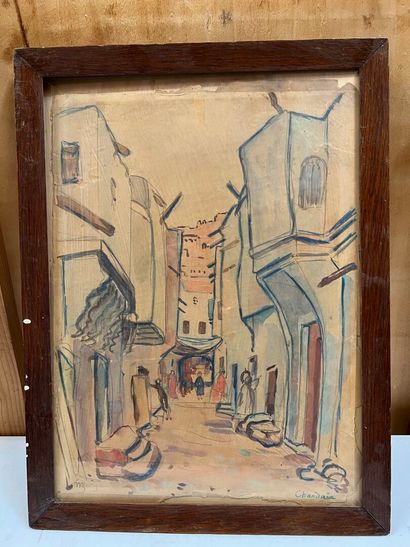 CHANDAIA - M GEORGE
Oriental alley 
Watercolor...