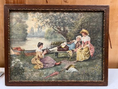 François Joseph GIROT (1873-1916) 
Picnic...