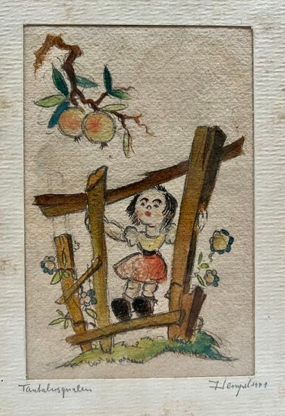 HEMPEL
Little girl catching fruit
Watercolor...