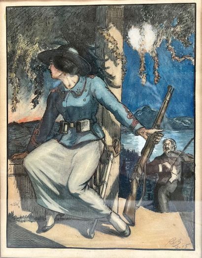 René BESSERVE (1883-1959) 
The Sentinel and...