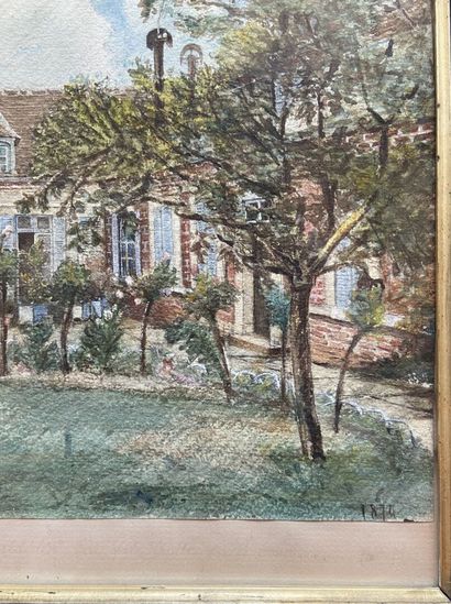 Lot of framed pieces: 
- École moderne, Bateaux...