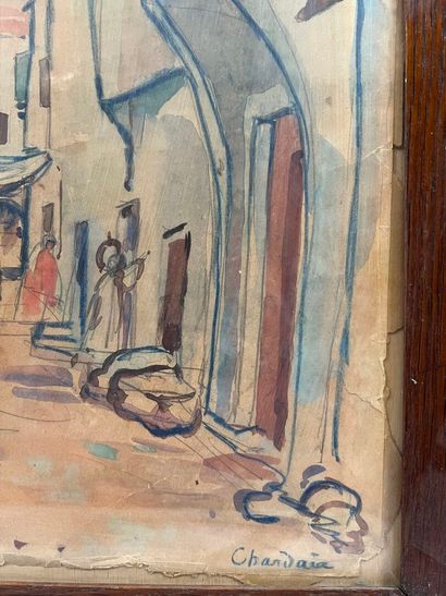 CHANDAIA - M GEORGE
Oriental alley 
Watercolor...