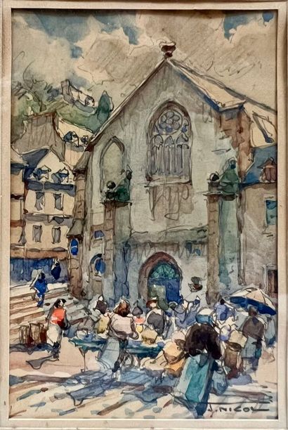 Jean NICOL (1930-1950) 
Leaving the church....