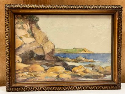 E. GRAND
Tamaris Beach, 1928
Watercolor on...