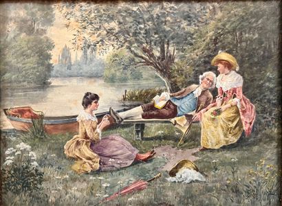 François Joseph GIROT (1873-1916) 
Picnic...