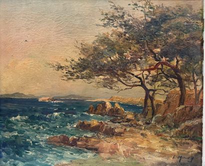 L. MAURY
Seaside 
Oil on canvas, signed lower...