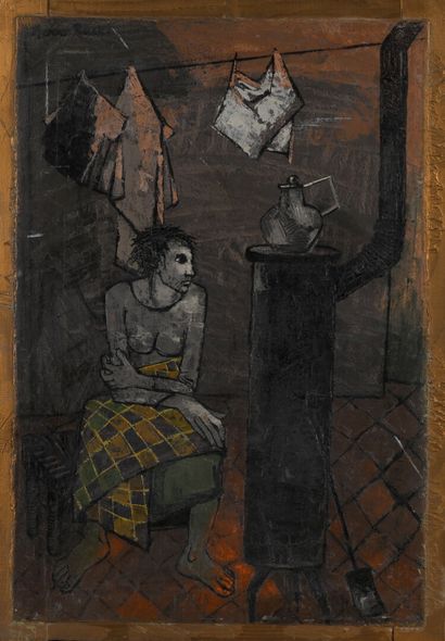 Mara RUCKI (Born 1920) 
Seated figure near...