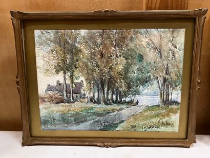 Modern school
Pair of watercolors signed...