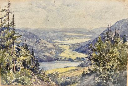 R. BONIS
Mountain landscape
Watercolor on...