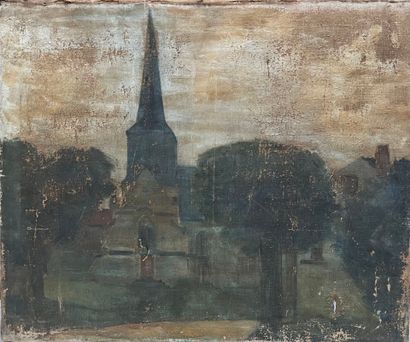 Modern school

Church steeple

Oil on canvas,...