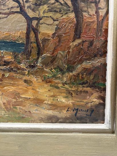 L. MAURY
Seaside 
Oil on canvas, signed lower...