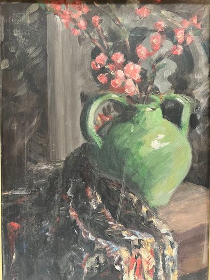 Modern school 
Still life with green vase/...