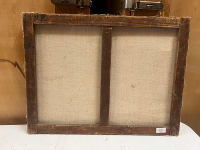 BILLAUD
Haymaking
Oil on canvas, signed lower...