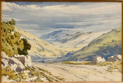 Modern school
Path in the mountains 
Unsigned...