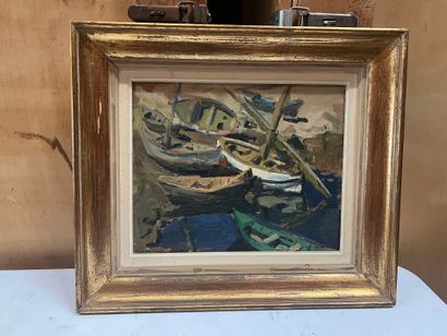 Marius WOULFART (1905-1991)
Boats
Oil on...