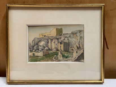 Modern school 
Ruins
Watercolor on paper,...