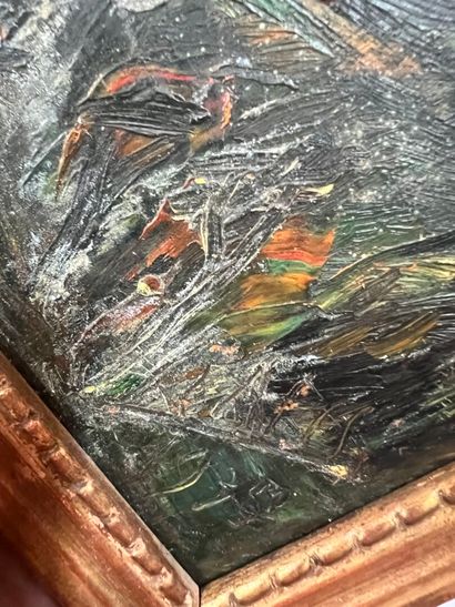 Mountain landscape
Oil on panel, signed and...